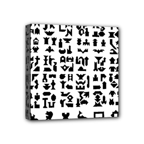 Anchor Puzzle Booklet Pages All Black Mini Canvas 4  X 4 