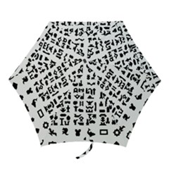 Anchor Puzzle Booklet Pages All Black Mini Folding Umbrellas by Simbadda