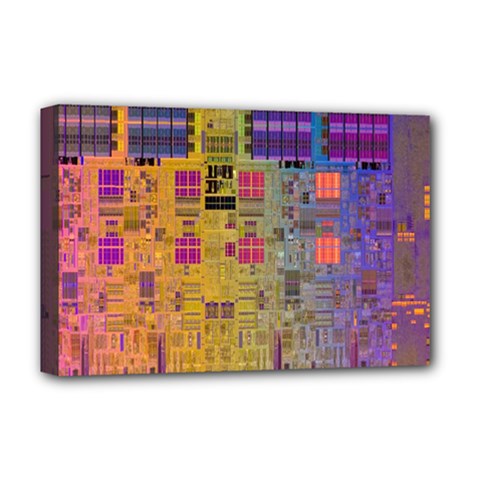 Circuit Board Pattern Lynnfield Die Deluxe Canvas 18  X 12   by Simbadda