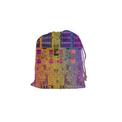 Circuit Board Pattern Lynnfield Die Drawstring Pouches (small) 