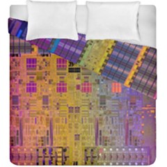 Circuit Board Pattern Lynnfield Die Duvet Cover Double Side (king Size) by Simbadda