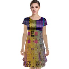 Circuit Board Pattern Lynnfield Die Cap Sleeve Nightdress by Simbadda