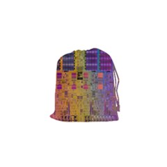 Circuit Board Pattern Lynnfield Die Drawstring Pouches (xs)  by Simbadda