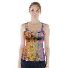 Circuit Board Pattern Lynnfield Die Racer Back Sports Top by Simbadda