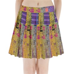 Circuit Board Pattern Lynnfield Die Pleated Mini Skirt by Simbadda