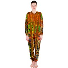 Circuit Board Pattern Onepiece Jumpsuit (ladies)  by Simbadda