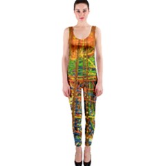 Circuit Board Pattern Onepiece Catsuit by Simbadda