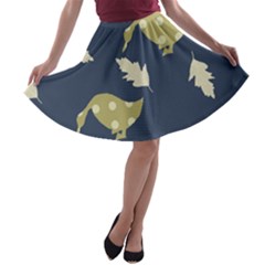 Duck Tech Repeat A-line Skater Skirt by Simbadda