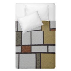 Fabric Textures Fabric Texture Vintage Blocks Rectangle Pattern Duvet Cover Double Side (single Size)