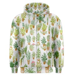 Flowers Pattern Men s Zipper Hoodie