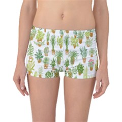 Flowers Pattern Boyleg Bikini Bottoms by Simbadda