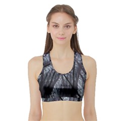 Fractal Art Picture Definition  Fractured Fractal Texture Sports Bra With Border by Simbadda