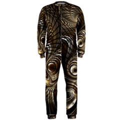 Fractal Art Texture Neuron Chaos Fracture Broken Synapse Onepiece Jumpsuit (men)  by Simbadda