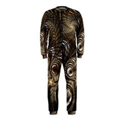 Fractal Art Texture Neuron Chaos Fracture Broken Synapse Onepiece Jumpsuit (kids) by Simbadda