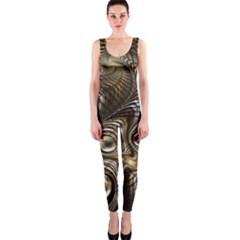 Fractal Art Texture Neuron Chaos Fracture Broken Synapse Onepiece Catsuit by Simbadda