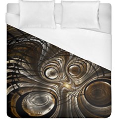 Fractal Art Texture Neuron Chaos Fracture Broken Synapse Duvet Cover (king Size) by Simbadda