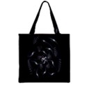 Fractal Disk Texture Black White Spiral Circle Abstract Tech Technologic Zipper Grocery Tote Bag View2