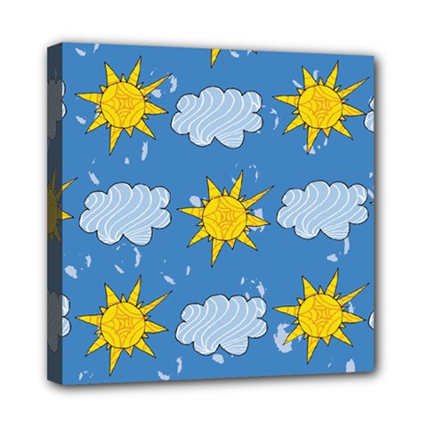 Sunshine Tech Blue Mini Canvas 8  X 8  by Simbadda