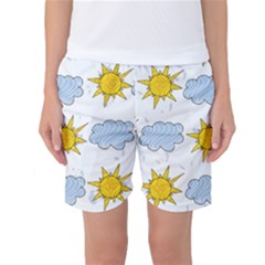 Sunshine Tech White Women s Basketball Shorts by Simbadda