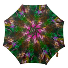 Fractal Texture Abstract Messy Light Color Swirl Bright Hook Handle Umbrellas (large)