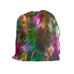 Fractal Texture Abstract Messy Light Color Swirl Bright Drawstring Pouches (extra Large)