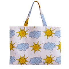 Sunshine Tech White Zipper Mini Tote Bag by Simbadda