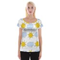 Sunshine Tech White Women s Cap Sleeve Top View1