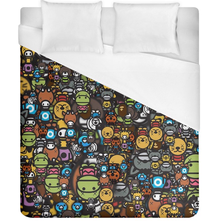 Many Funny Animals Duvet Cover (California King Size)