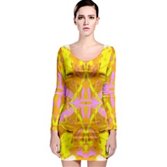 Yellow Brick Road Long Sleeve Bodycon Dress