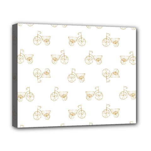 Retro Bicycles Motif Vintage Pattern Deluxe Canvas 20  X 16   by dflcprints