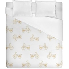 Retro Bicycles Motif Vintage Pattern Duvet Cover (california King Size) by dflcprints