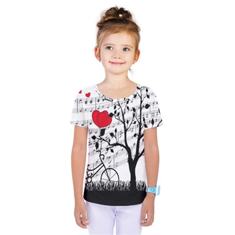 Love Song Kids  One Piece Tee by Valentinaart