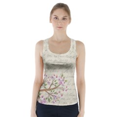 Cherry Blossom Racer Back Sports Top by Valentinaart