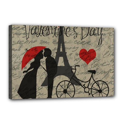 Love Letter - Paris Canvas 18  X 12  by Valentinaart