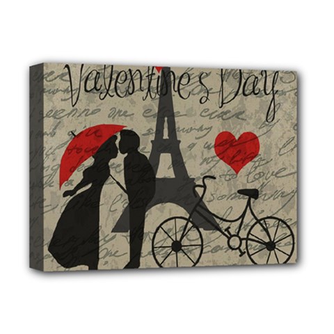 Love Letter - Paris Deluxe Canvas 16  X 12   by Valentinaart