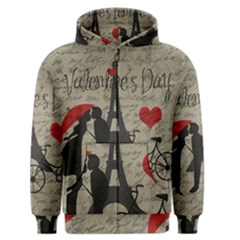 Love Letter - Paris Men s Zipper Hoodie by Valentinaart