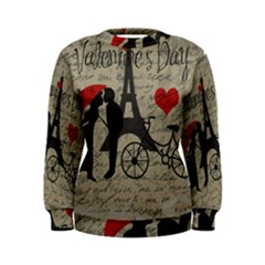 Love Letter - Paris Women s Sweatshirt by Valentinaart