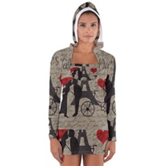 Love Letter - Paris Women s Long Sleeve Hooded T-shirt by Valentinaart