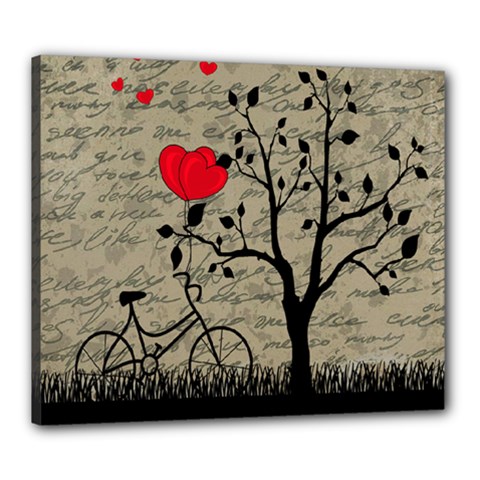 Love Letter Canvas 24  X 20  by Valentinaart