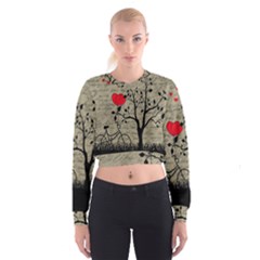 Love Letter Women s Cropped Sweatshirt by Valentinaart