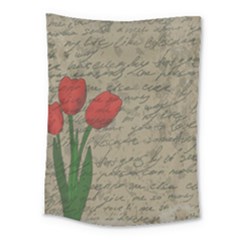 Vintage Tulips Medium Tapestry by Valentinaart