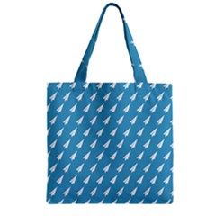 Air Pattern Zipper Grocery Tote Bag by Simbadda