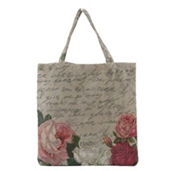 Vintage Roses Grocery Tote Bag by Valentinaart