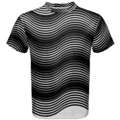 Two Layers Consisting Of Curves With Identical Inclination Patterns Men s Cotton Tee by Simbadda