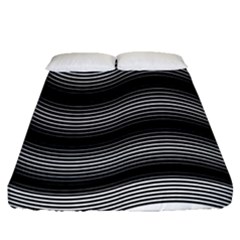 Two Layers Consisting Of Curves With Identical Inclination Patterns Fitted Sheet (queen Size)