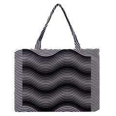 Two Layers Consisting Of Curves With Identical Inclination Patterns Medium Zipper Tote Bag