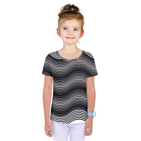 Two Layers Consisting Of Curves With Identical Inclination Patterns Kids  One Piece Tee by Simbadda