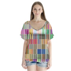 Overlays Graphicxtras Patterns Flutter Sleeve Top