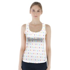 Sign Pattern Racer Back Sports Top