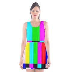 Color Bars & Tones Scoop Neck Skater Dress